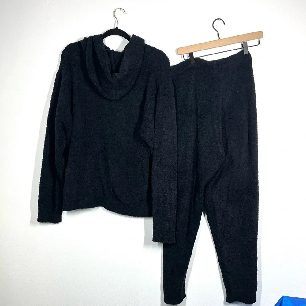 Softies Black Marshmallow Soft Hoodie & Jogger Matching Lounge Set 2X / 3X_3